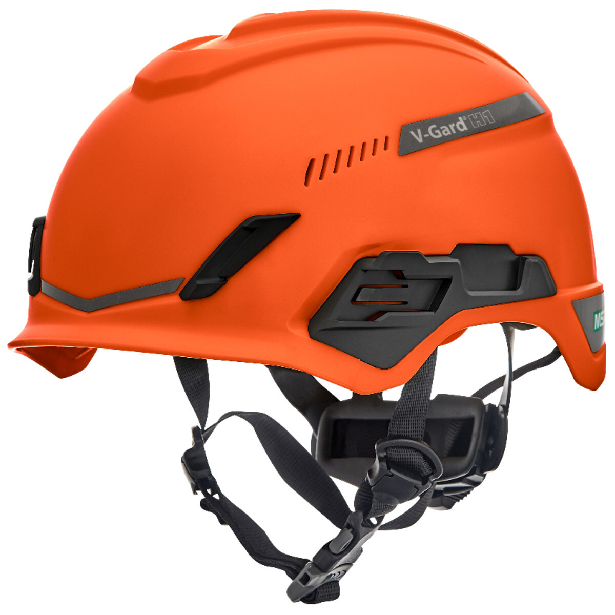 MSA Orange V-Gard® H1 Safety Helmet HDPE Cap Style Climbing Helmet With Ratchet Suspension