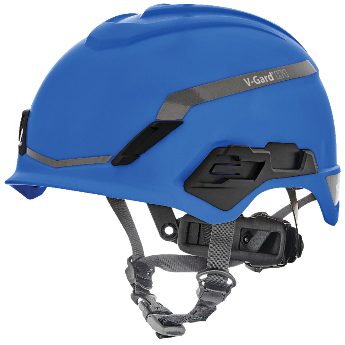 MSA Blue V-Gard® H1 Safety Helmet HDPE Cap Style Climbing Helmet With Ratchet Suspension