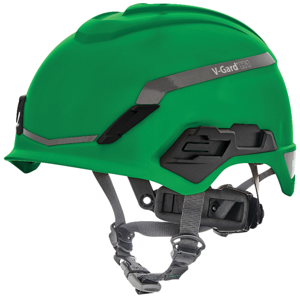MSA Green V-Gard® H1 Safety Helmet HDPE Cap Style Climbing Helmet With Ratchet Suspension