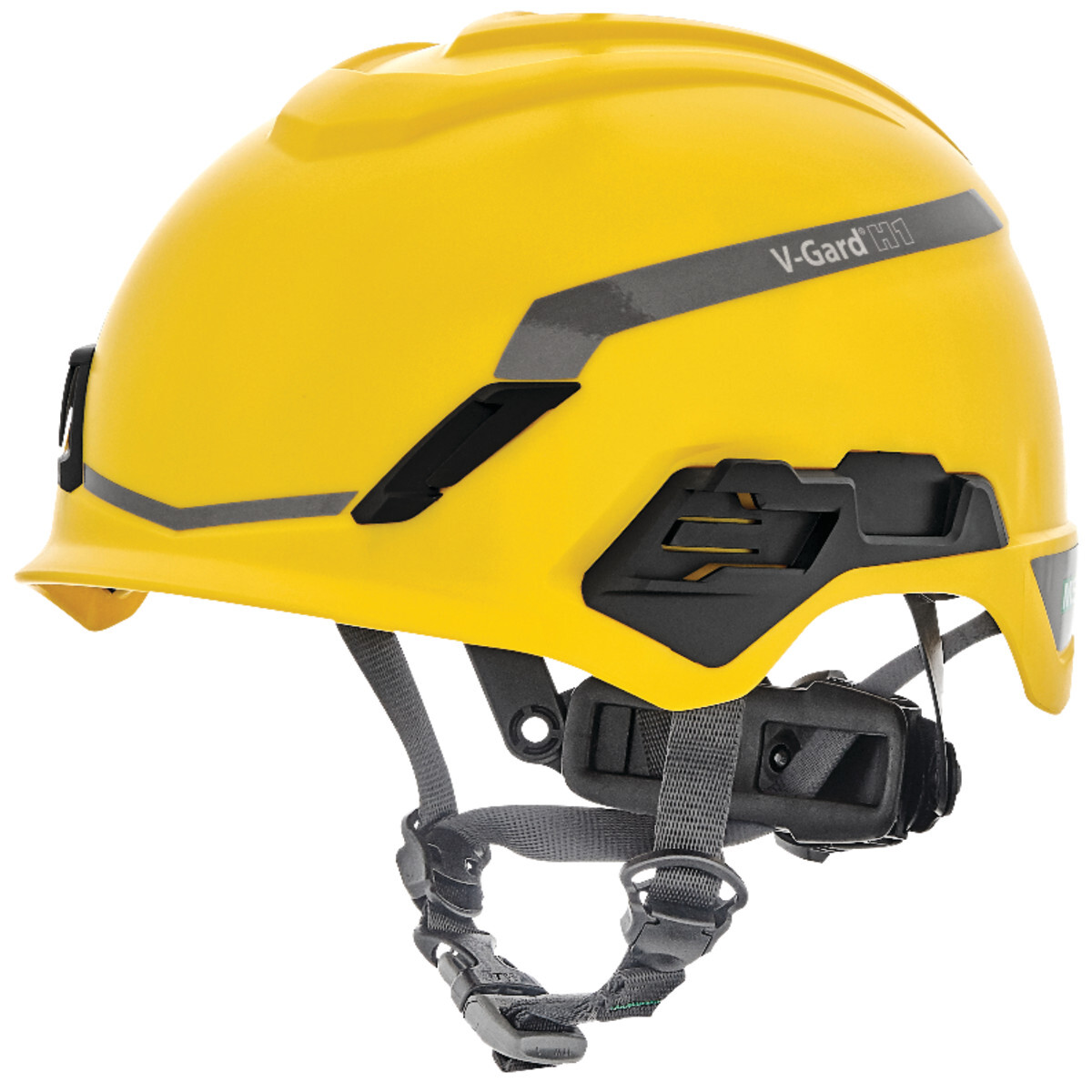 MSA Yellow V-Gard® H1 Safety Helmet HDPE Cap Style Climbing Helmet With Ratchet Suspension