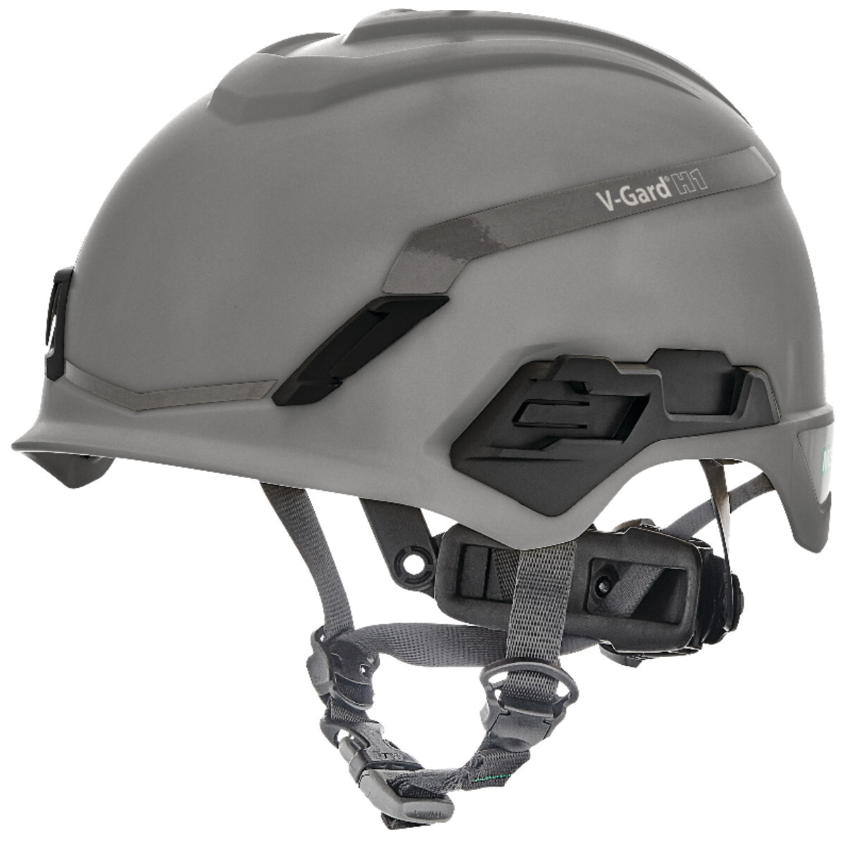 MSA Gray V-Gard® H1 Safety Helmet HDPE Cap Style Climbing Helmet With Ratchet Suspension