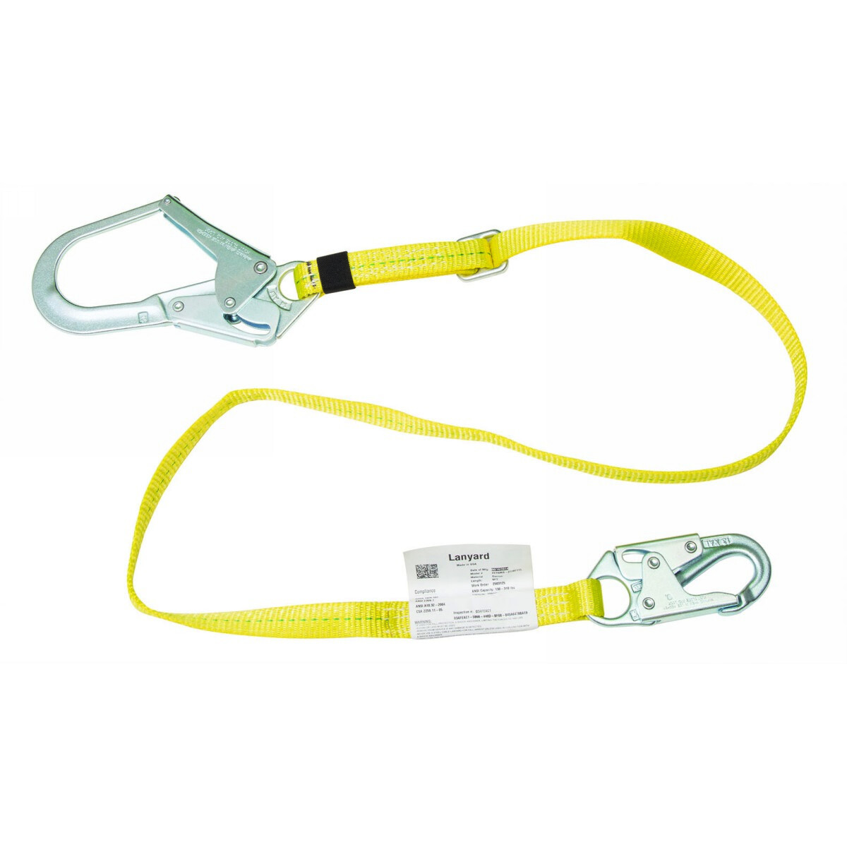 Honeywell Miller® 6' Web Positioning Lanyard With Locking Snap Hook Harness Connector Honeywell Miller® 6' Web Positioning Lanyard With Locking Snap Hook Harness Connector