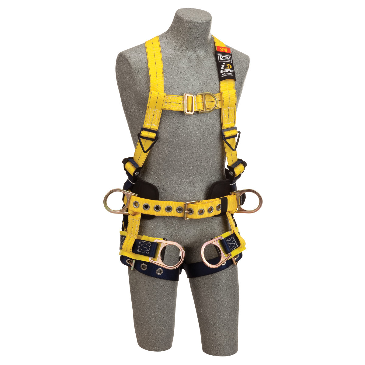 3M™ DBI-SALA® Medium Delta™ No-Tangle™ Full Body/Vest Style Harness With Back, Front And Side D-Ring, Tongue Leg Strap Buckle, B
