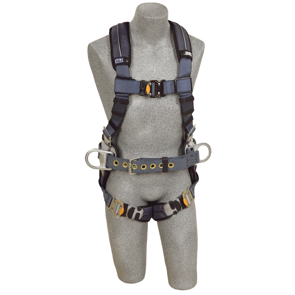 3M™ DBI-SALA® Small ExoFit™ XP Construction/Full Body/Vest Style Harness With Back And Side D-Ring, Belt With Pad, Quick Connect