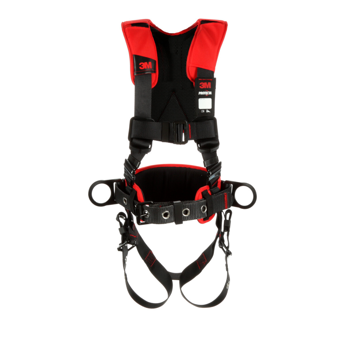 3M™ Protecta® Small Comfort Construction Style Full Body Positioning Harness With Easy-Link Web Adapter, Auto-Resetting Lanyard