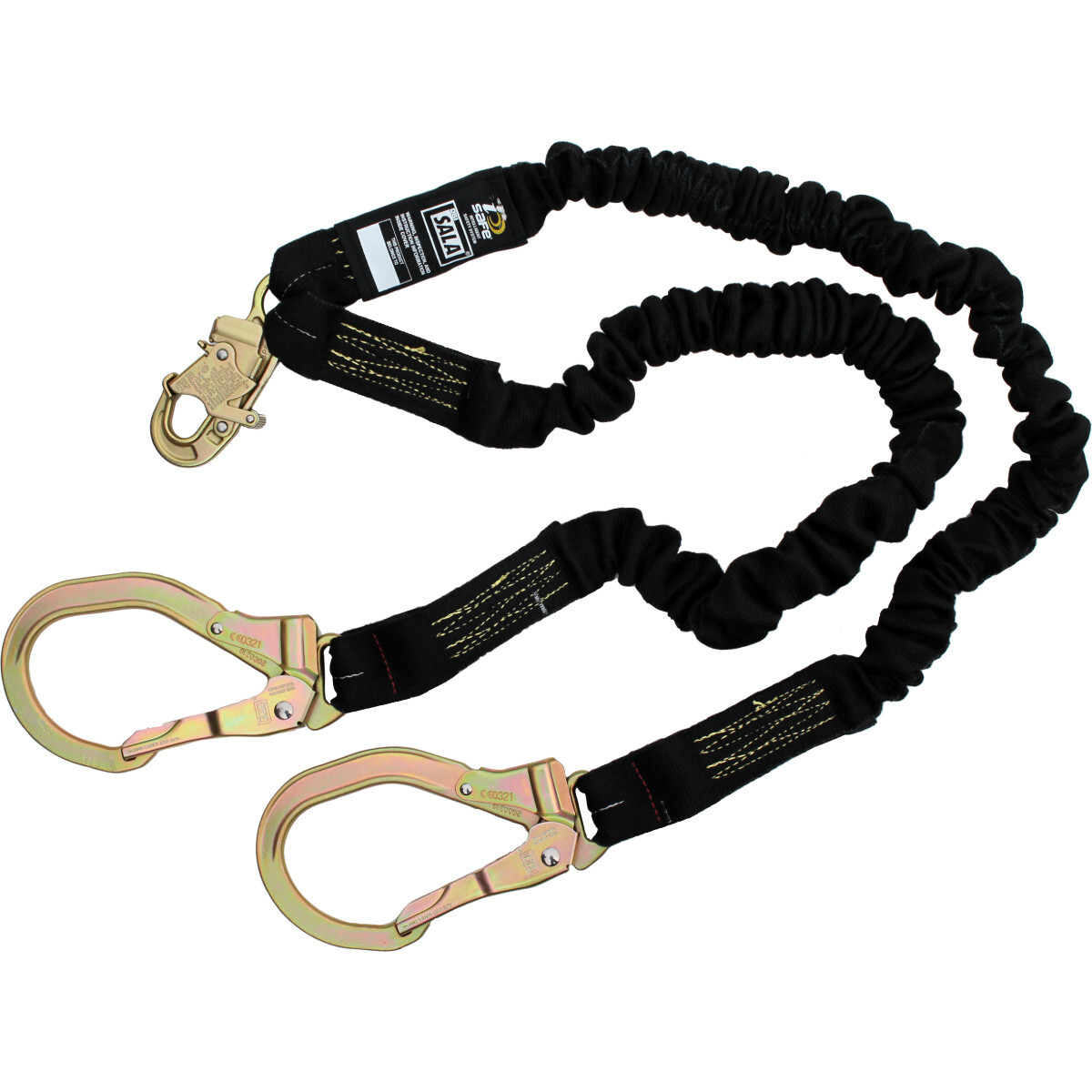 3M™ DBI-SALA® ShockWave™2 Arc Flash 100% Tie-Off Shock Absorbing Lanyard 1244633, Black, 6 ft. (1.8m)