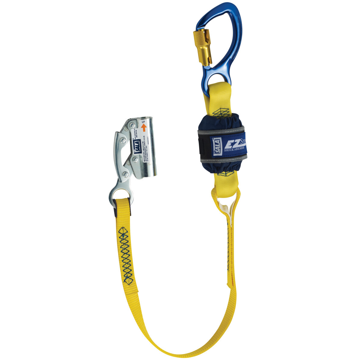 3M™ DBI-SALA® EZ-Stop™ Manual Synthetic Rope Adjuster With 3' Shock Absorbing Lanyard 3M™ DBI-SALA® EZ-Stop™ Manual Synthetic Rope Adjuster With 3' Shock Absorbing Lanyard