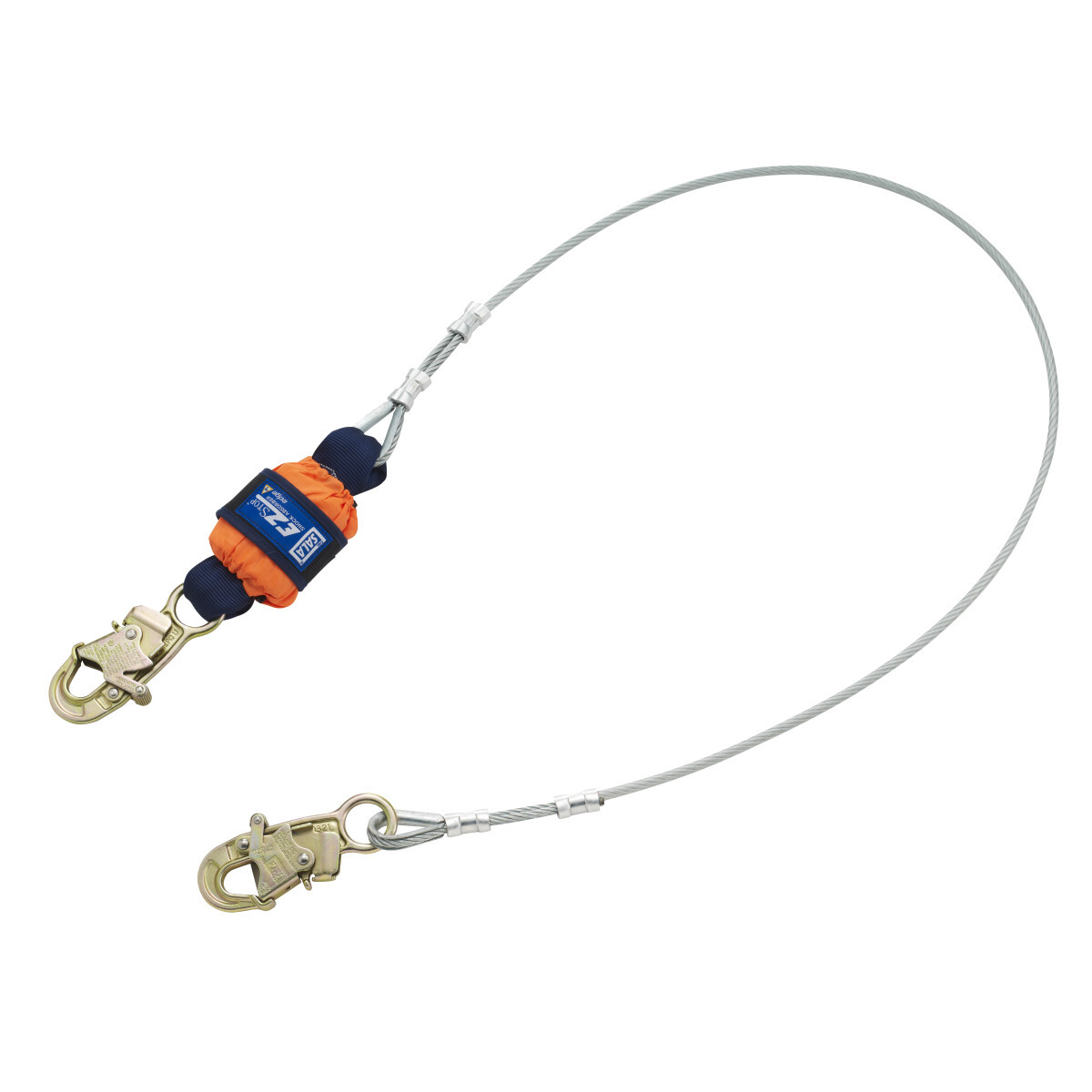 3M™ DBI-SALA® EZ-Stop™ Leading Edge Cable Shock-Absorbing Lanyard 1246066, Orange, 6 ft 3M™ DBI-SALA® EZ-Stop™ Leading Edge Cable Shock-Absorbing Lanyard 1246066, Orange, 6 ft
