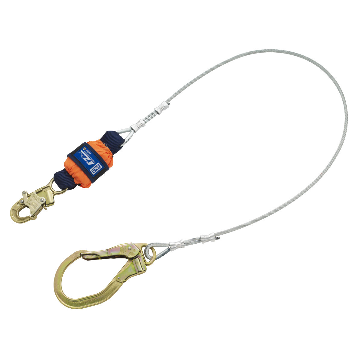 3M™ DBI-SALA® EZ-Stop™ Leading Edge Cable Shock-Absorbing Lanyard 1246261, Orange, 6 ft 3M™ DBI-SALA® EZ-Stop™ Leading Edge Cable Shock-Absorbing Lanyard 1246261, Orange, 6 ft