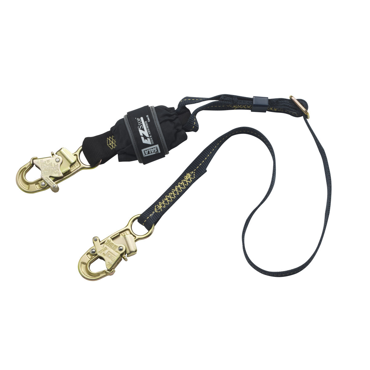 3M™ DBI-SALA® Force2™ Adjustable Shock Absorbing Lanyard 1246317, Black, 6 ft. (1.8m)