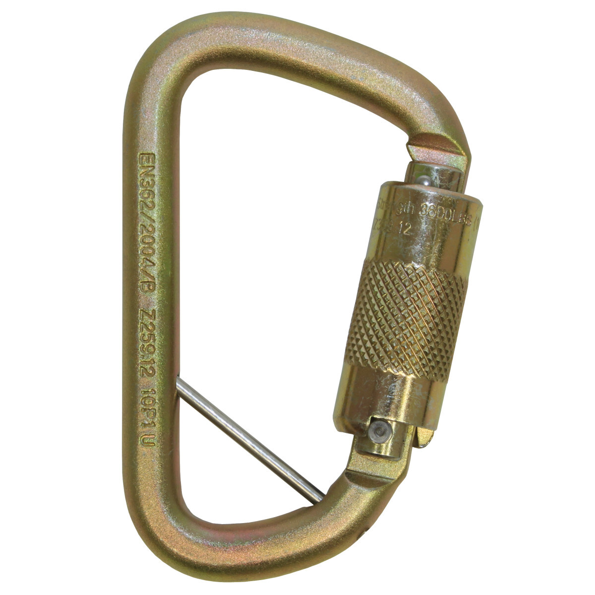 3M™ DBI-SALA® Rollgliss™ Technical Rescue Offset D Fall Arrest Carabiner with Captive Eye, 2000117, Gold, Medium