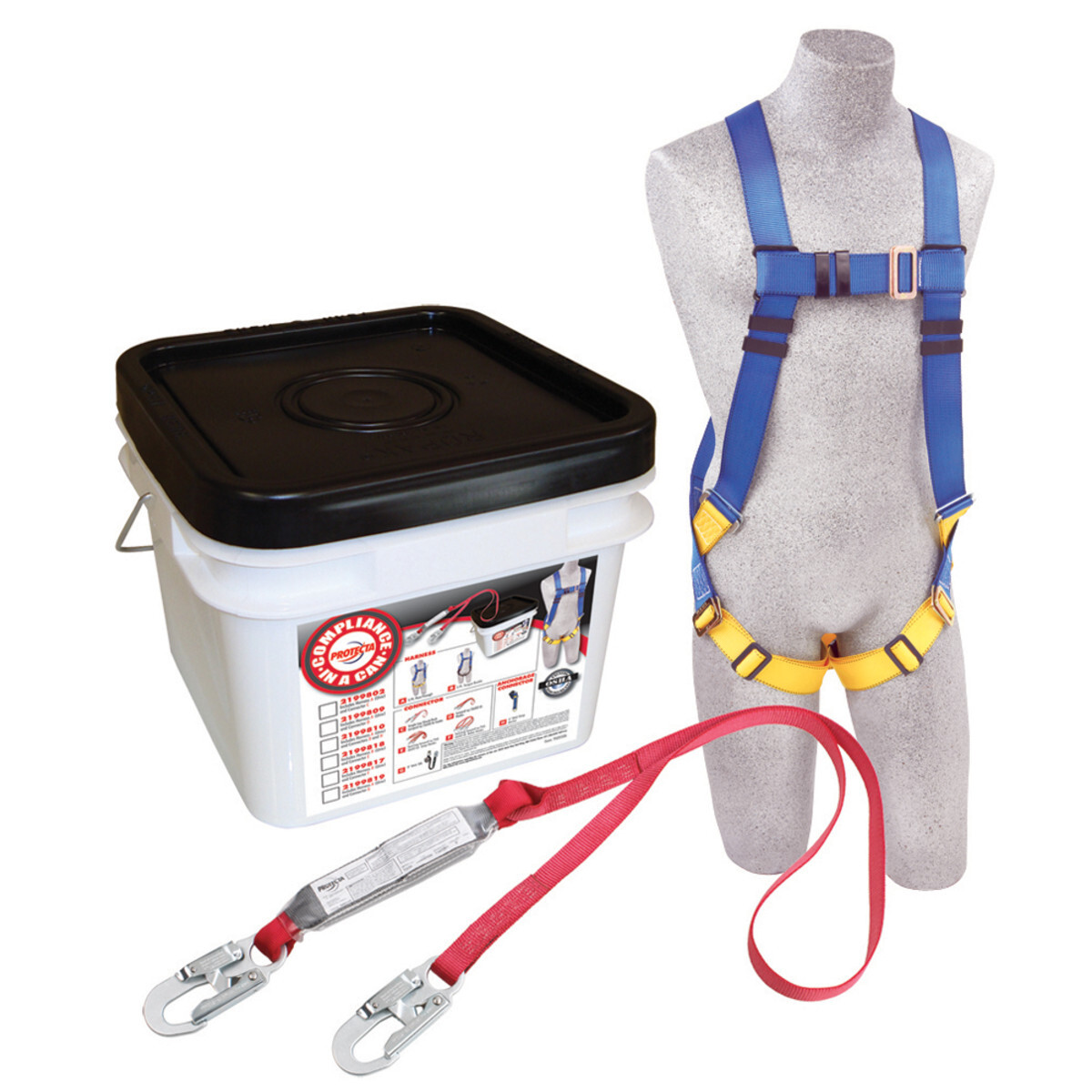 3M™ PROTECTA® PRO™ Light Roofer's Harness And Lanyard Fall Protection Kit With Universal Vest Harness And 6' Lanyard (Pack of 12 3M™ PROTECTA® PRO™ Light Roofer's Harness And Lanyard Fall Protection Kit With Universal Vest Harness And 6' Lanyard (Pack of 12