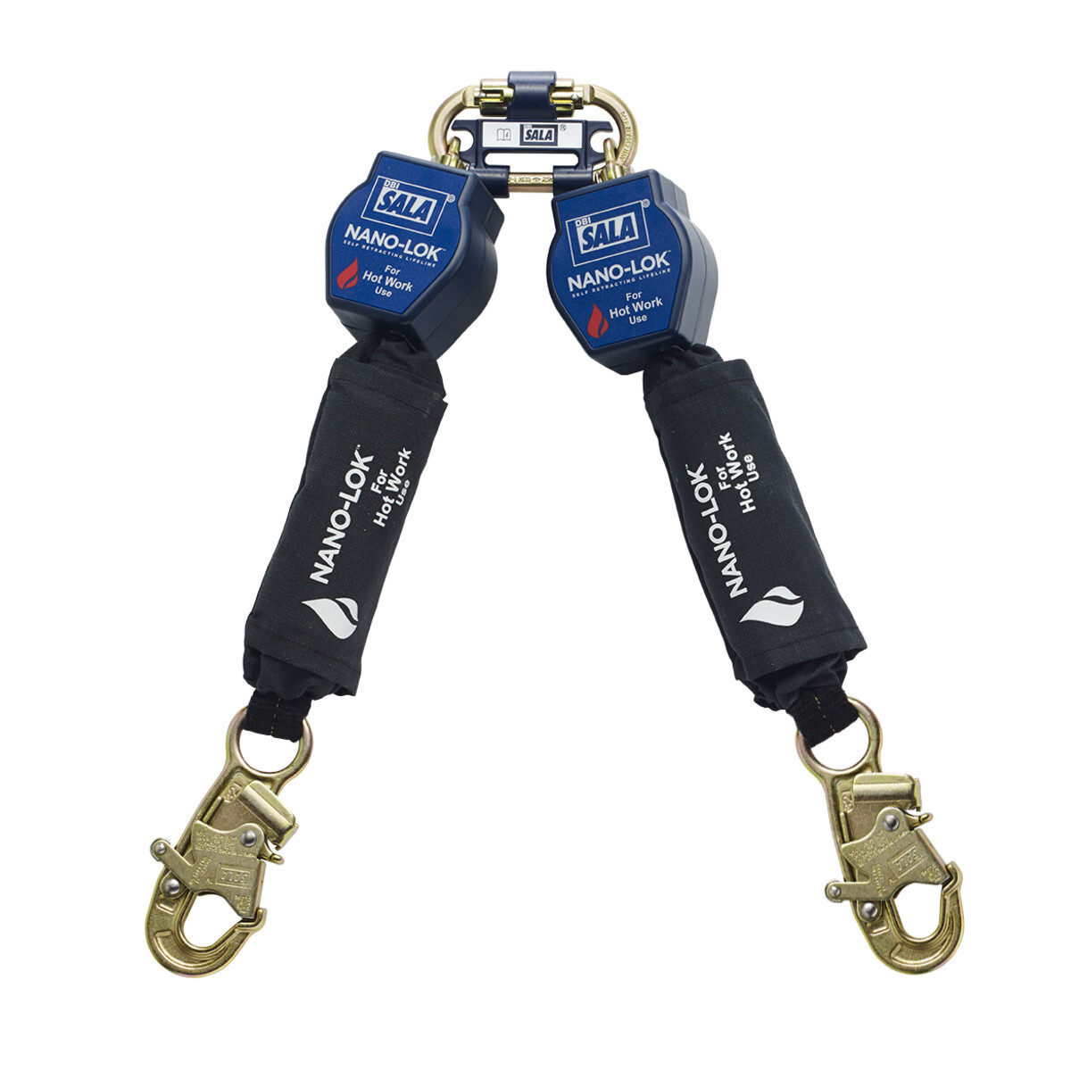 3M™ DBI-SALA® Nano-Lok™ Twin-Leg Quick Connect Self-Retracting Lifeline for Hot Work Use, Web 3101499, 6 ft. (1.8m)