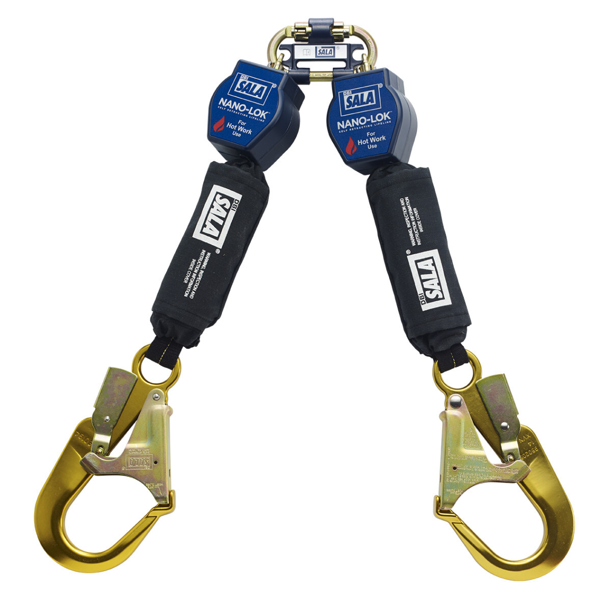 3M™ DBI-SALA® Nano-Lok™ Twin-Leg Quick Connect Self-Retracting Lifeline for Hot Work Use, Web 3101504, 6 ft. (1.8m) 3M™ DBI-SALA® Nano-Lok™ Twin-Leg Quick Connect Self-Retracting Lifeline for Hot Work Use, Web 3101504, 6 ft. (1.8m)