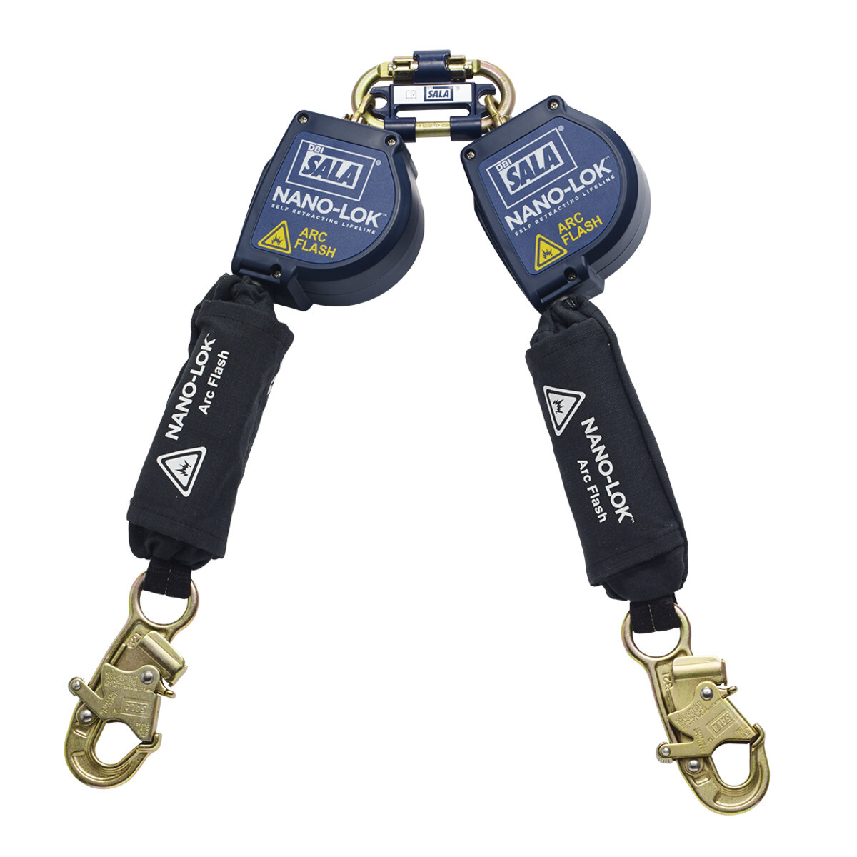 3M™ DBI-SALA® Nano-Lok™ Arc Flash Twin-Leg Quick Connect Self-Retracting Lifeline - Web 3101534, 8 ft. (2.4 m)