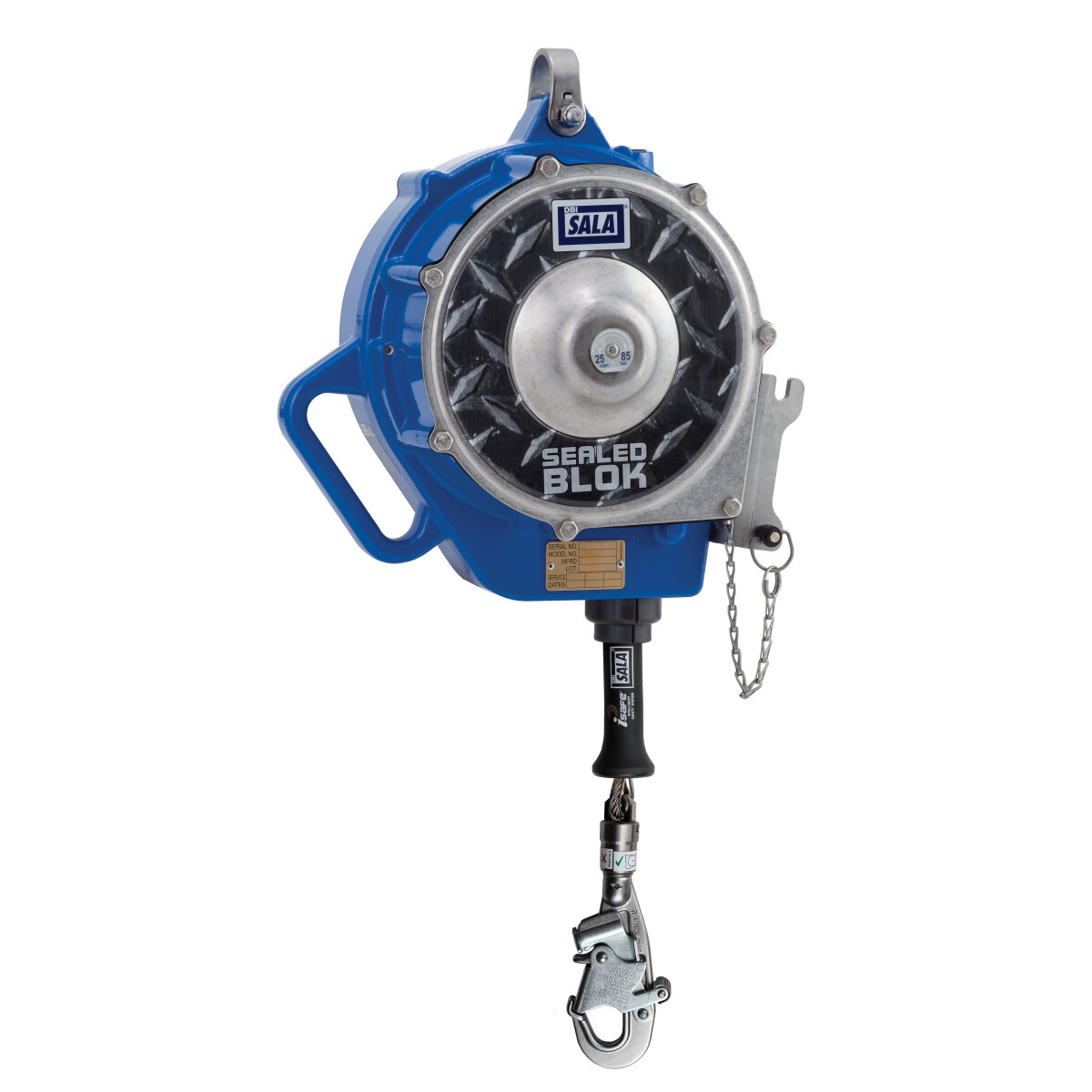 3M™ DBI-SALA® Sealed-Blok™ 3-Way Retrieval Self-Retracting Lifeline with Bracket 3400882, Stainless Steel Cable, 85 ft