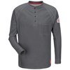 Bulwark® 3X Regular Dark Gray Westex G2™ fabrics by Milliken® IQ SERIES® Henley Flame Resistant Shirt With Button Front Closure