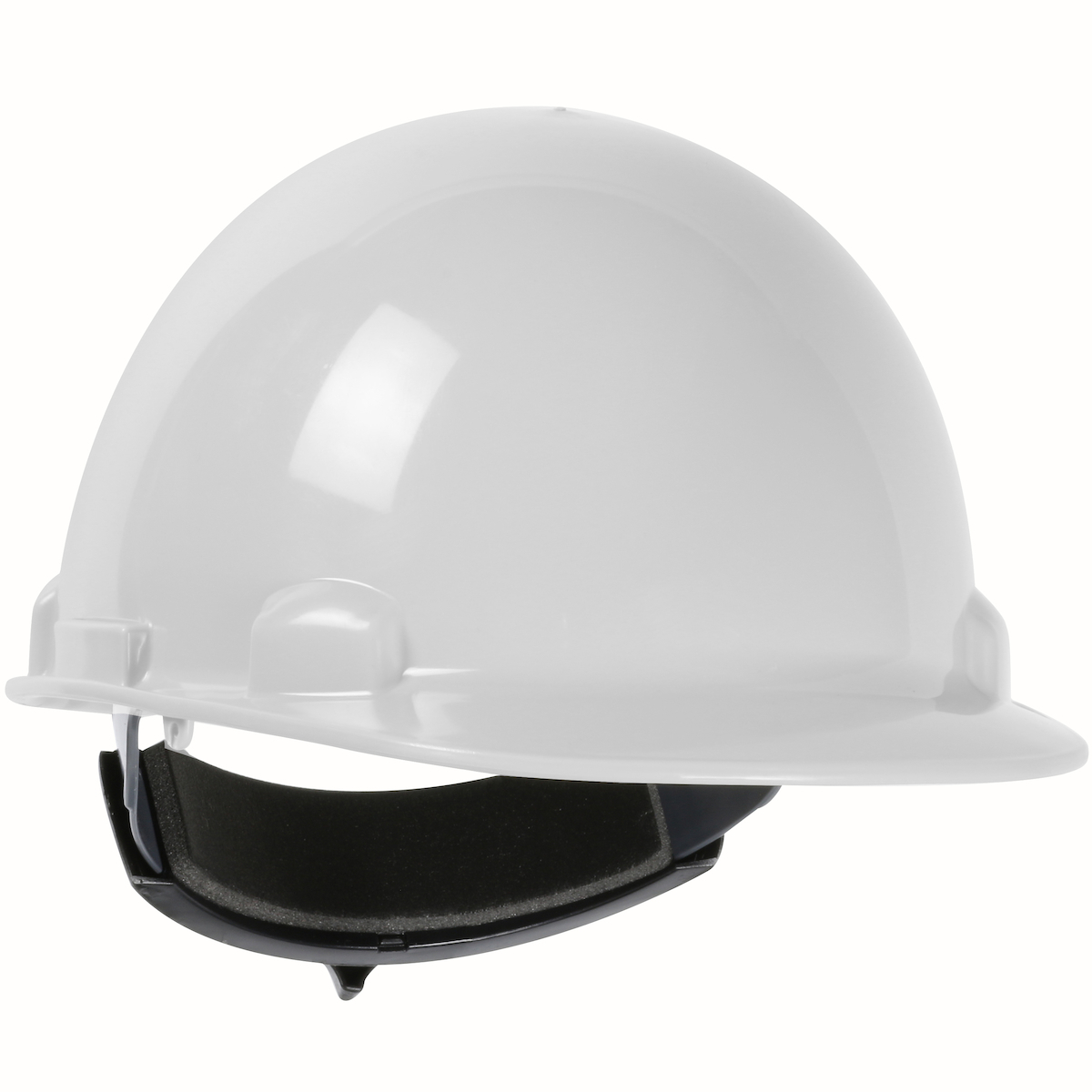PIP® White Dynamic® Dynamic Dom™ HDPE Smooth Dome Cap Style Hard Hat With Ratchet Suspension