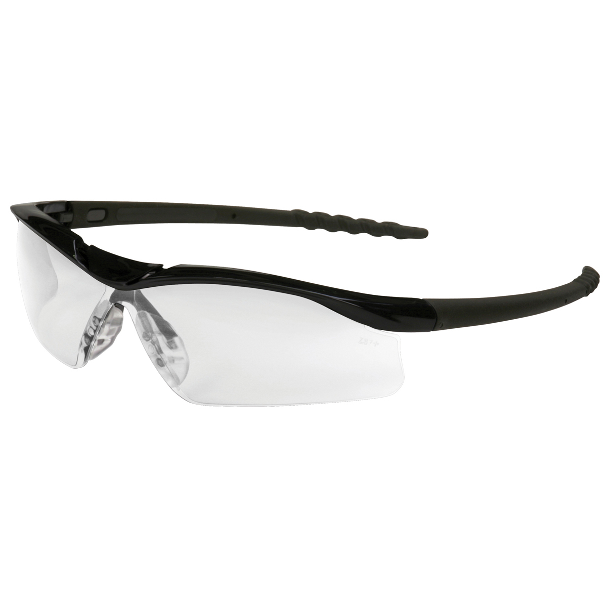 MCR Safety® Dallas™ Wrap-Around Black Safety Glasses With Clear Anti-Scratch Lens (Availability restrictions apply.)