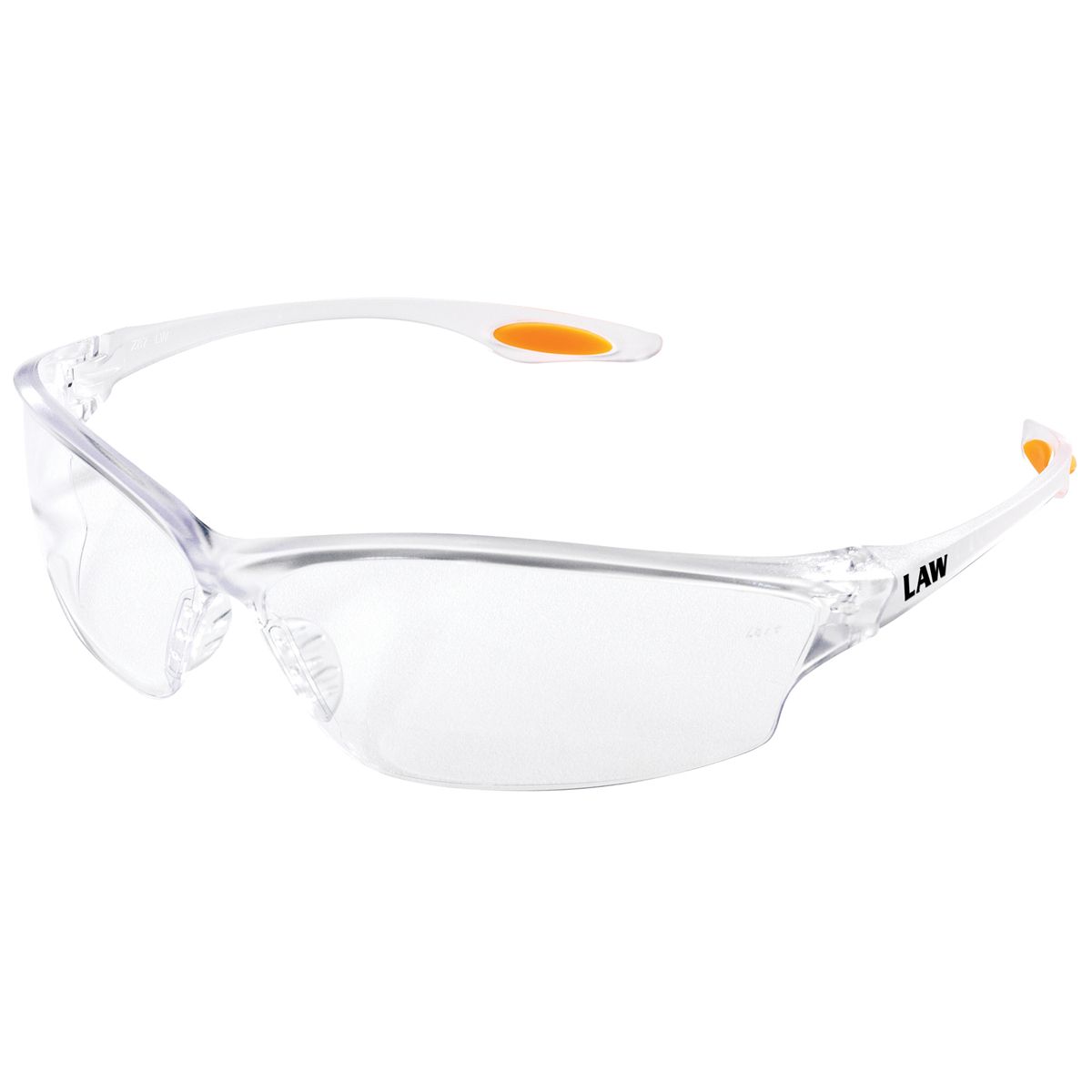 MCR Safety® Law® 2 Wrap-Around Dielectric Clear Safety Glasses With Clear Anti-Fog/Anti-Scratch Lens (Availability restrictions