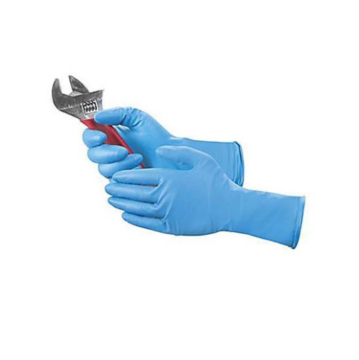 SafePath Large Blue Super Heavy Duty 11 mil Nitrile Powder-Free Disposable Industrial Grade Gloves (50 Gloves Per Box) (Limited