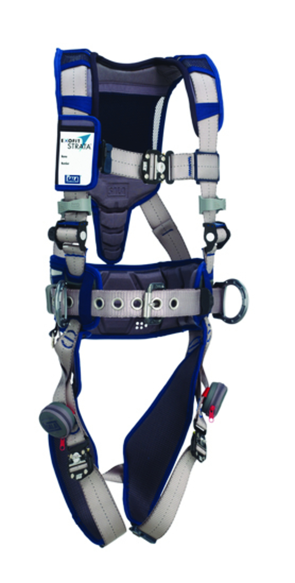 3M™ DBI-SALA® Small ExoFit STRATA™ Construction Style Harness With Aluminum Back And Side D-rings, Duo-Lok™ Quik Connect Buckles