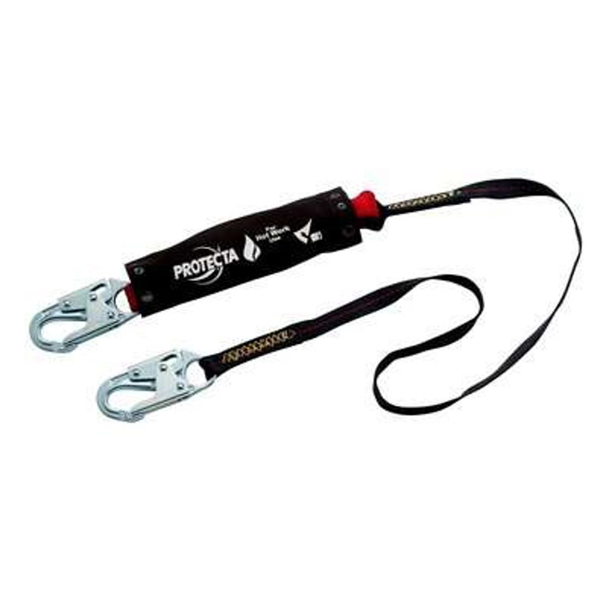 3M™ DBI-SALA® 6' PROTECTA® PRO™ Pack Hot Works Kevlar® Web Single-Leg Shock-Absorbing Lanyard With Snap Hooks At Each End