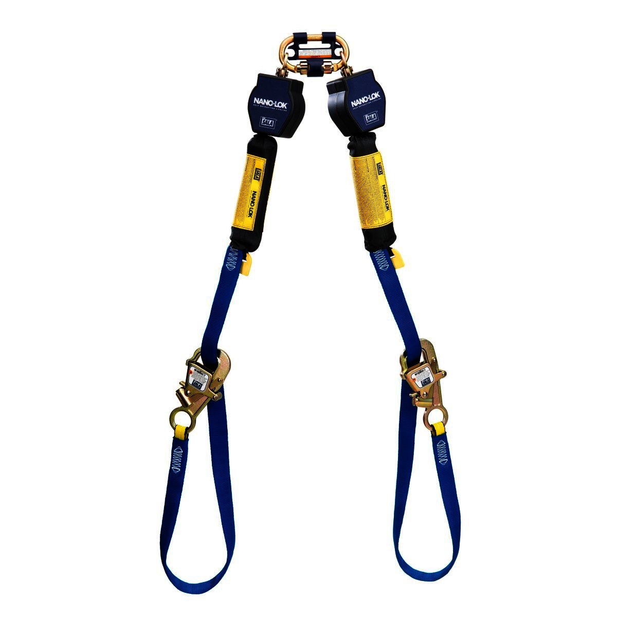 3M™ DBI-SALA® Nano-Lok™ Tie-Back Twin-Leg Quick Connect Self-Retracting Lifeline, Web 3101374, 9 ft (2.7m)