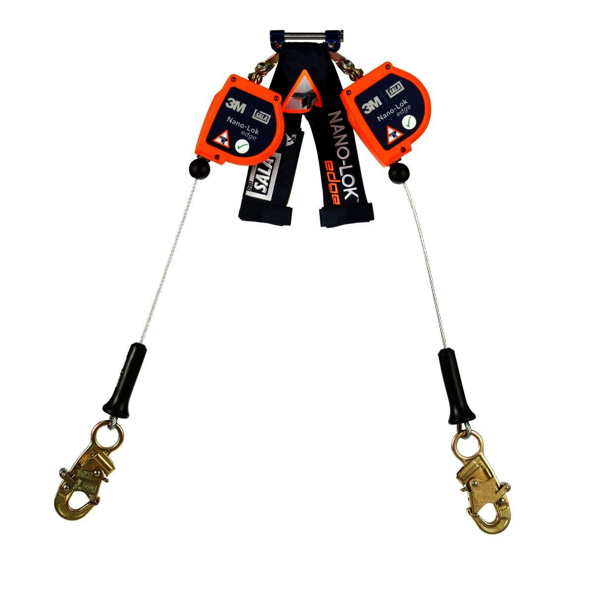 3M™ DBI-SALA® Nano-Lok™ edge Twin-Leg Quick Connect Self-Retracting Lifeline, Cable 3500225, Orange, 8 ft (2.4 m) 3M™ DBI-SALA® Nano-Lok™ edge Twin-Leg Quick Connect Self-Retracting Lifeline, Cable 3500225, Orange, 8 ft (2.4 m)