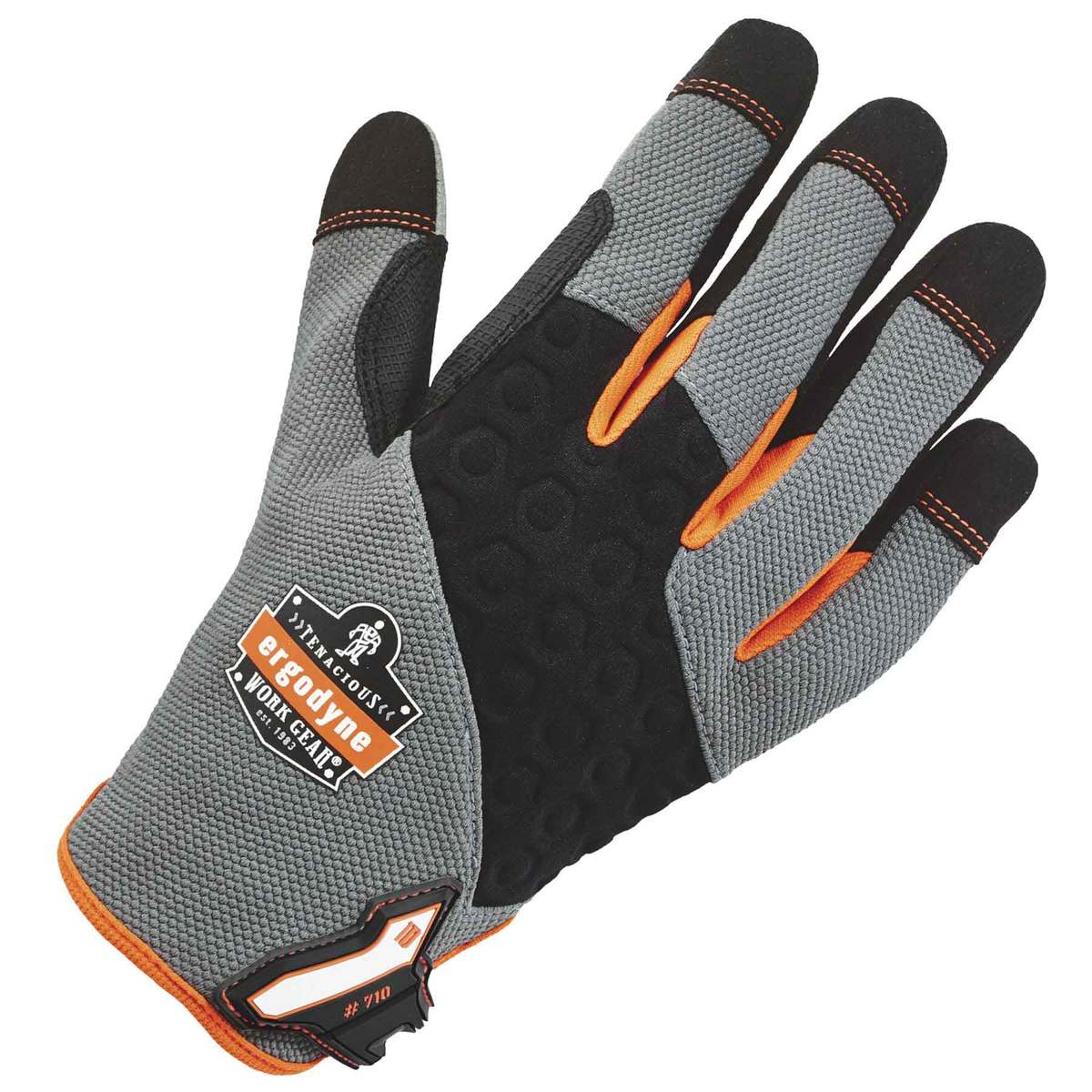 Ergodyne Large Hi-Viz ProFlex® Neoprene And Armortex® And Tena-Grip™ Full Finger Anti-Vibration Gloves With Hook And Loop Cuff