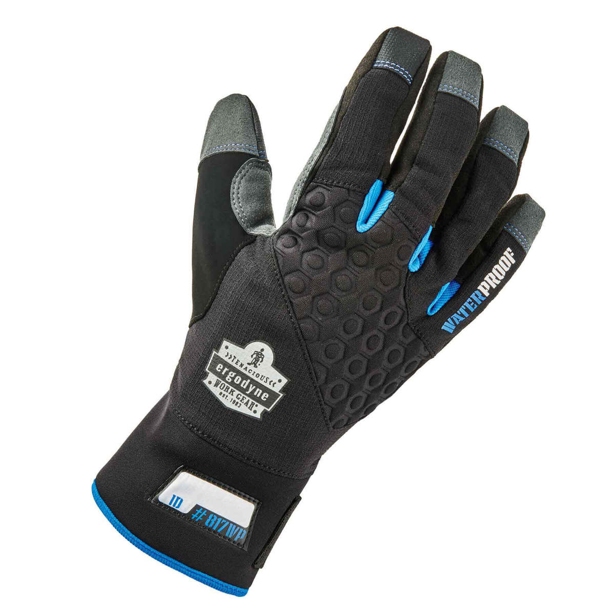 Ergodyne 2X Black ProFlex® 817WP Leather Thinsulate™ Lined Cold Weather Gloves