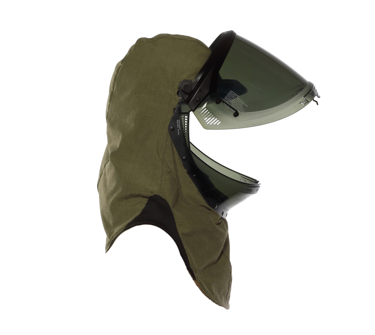 National Safety Apparel Olive Green RevoLite™ ArcGuard® Lift Front Flame Resistant Arc Flash Hood With PureView™ Faceshield