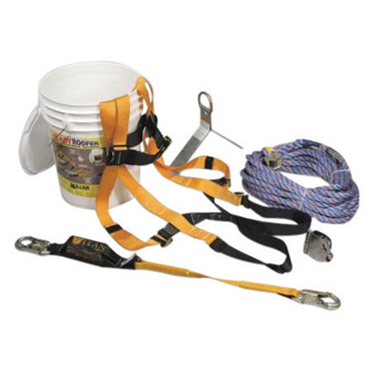 Honeywell Miller® Titan™ II ReadyRoofer® Roofer's Fall Protection Kit (Includes Lifeline, Harness, Anchor, Shock-Absorbing Lanya