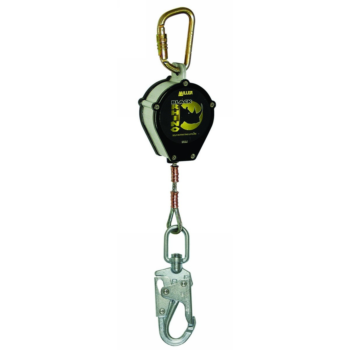 Honeywell Miller® Black Rhino™ 9' Stainless Steel Cable Self-Retracting Lifeline Honeywell Miller® Black Rhino™ 9' Stainless Steel Cable Self-Retracting Lifeline