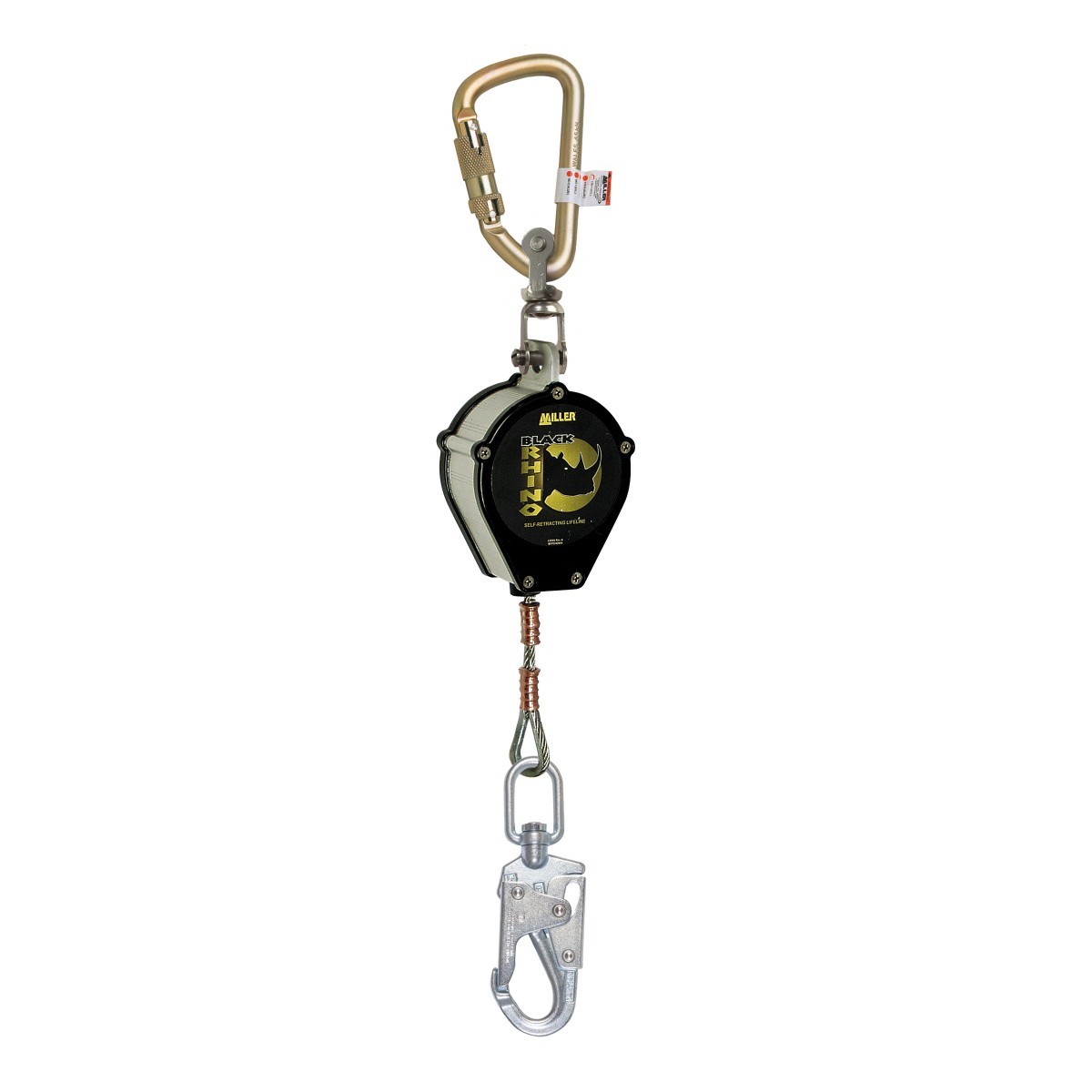 Honeywell Miller® Black Rhino™ 9' Stainless Steel Cable Self-Retracting Lifeline Honeywell Miller® Black Rhino™ 9' Stainless Steel Cable Self-Retracting Lifeline