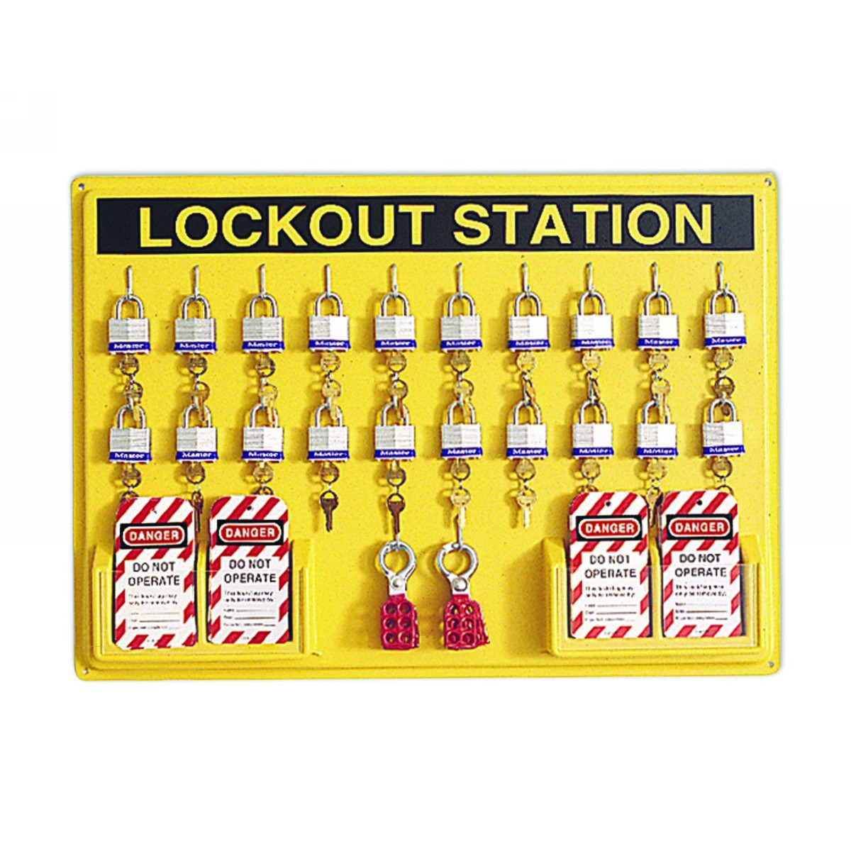 Honeywell Yellow Polystyrene Departmental Complete Lockout Station Honeywell Yellow Polystyrene Departmental Complete Lockout Station