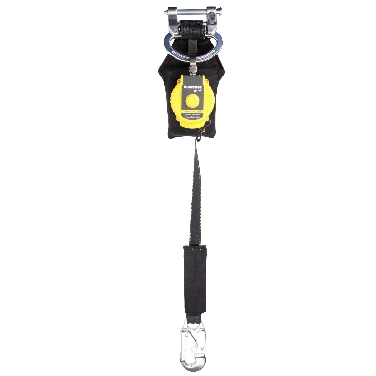 Honeywell 4.5' Miller® TurboLite™ Flash Aerial Lift Arc Flash Personal Fall Limiter Honeywell 4.5' Miller® TurboLite™ Flash Aerial Lift Arc Flash Personal Fall Limiter