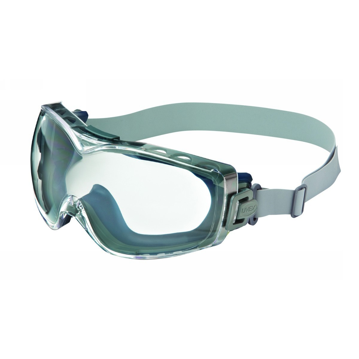 Honeywell Uvex Stealth® OTG Indirect Vent Chemical Splash Impact Over The Glasses Goggles With Blue Soft Frame And Clear HydroSh
