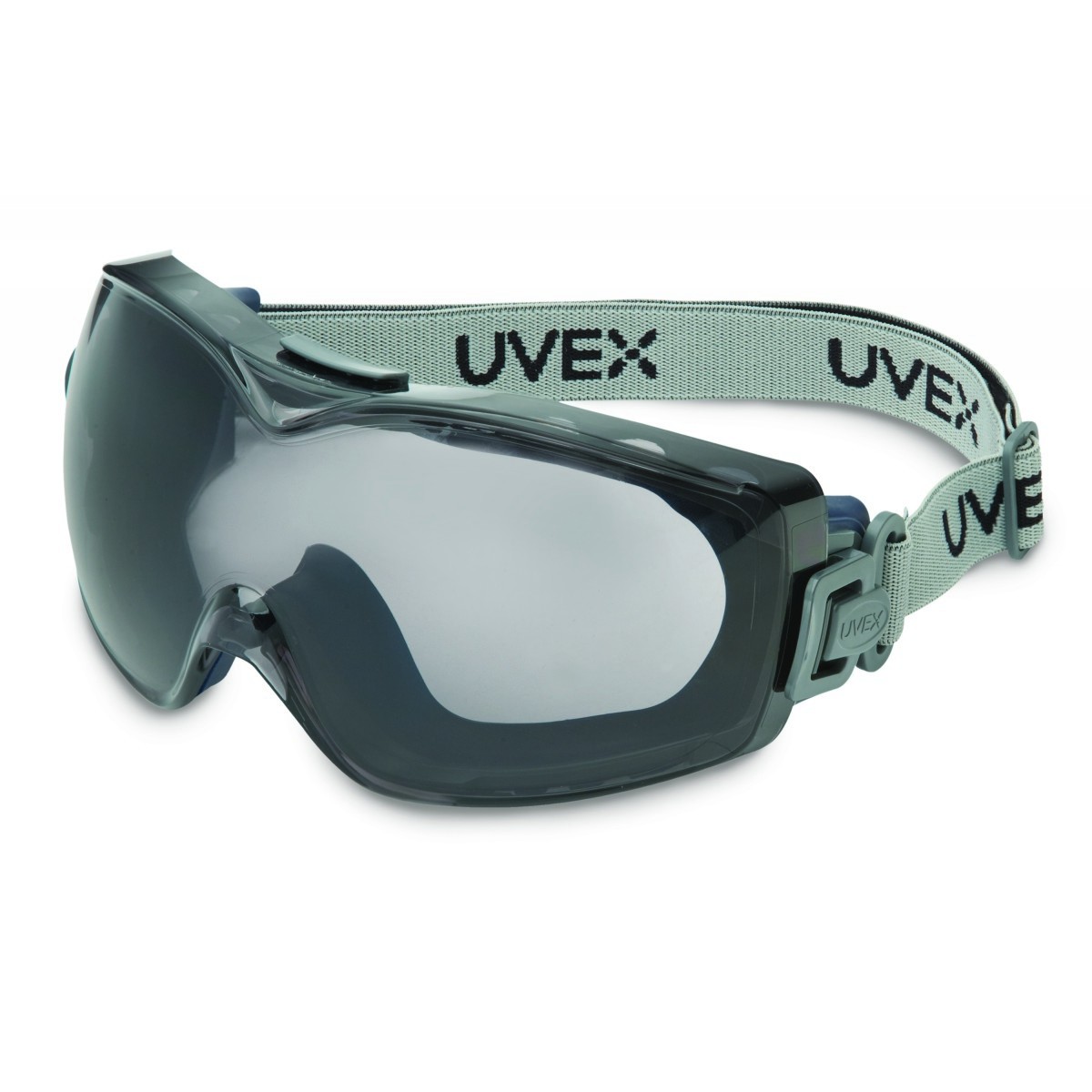 Honeywell Uvex Stealth® OTG Indirect Vent Chemical Splash Impact Over The Glasses Goggles With Blue Soft Frame And Gray HydroShi