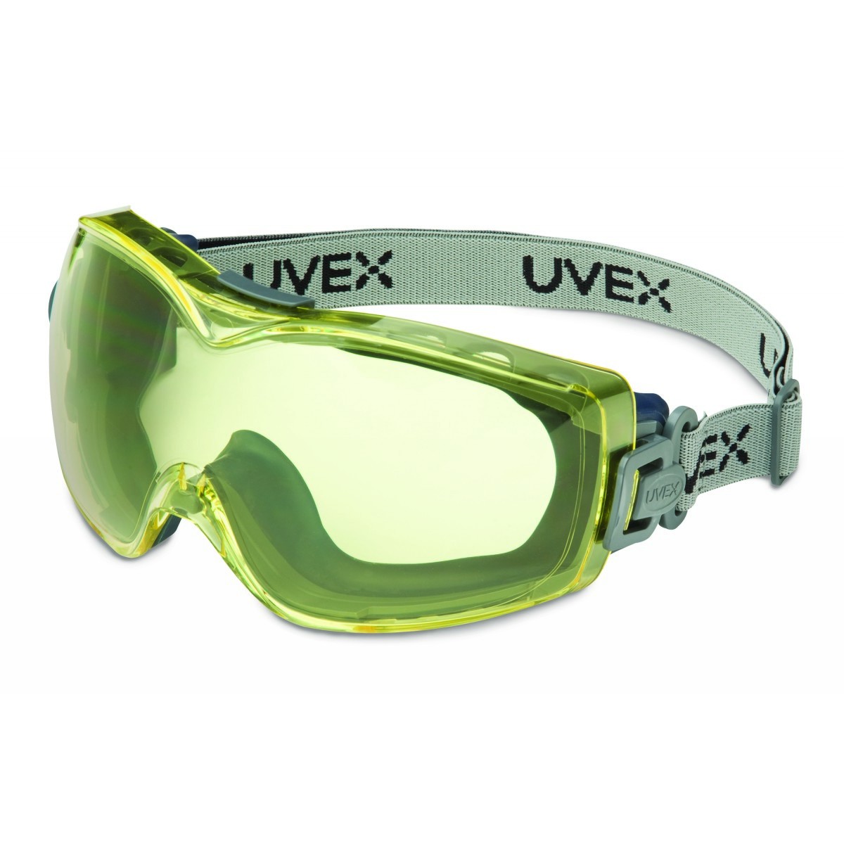 Honeywell Uvex Stealth® OTG Indirect Vent Chemical Splash Impact Over The Glasses Goggles With Blue Soft Frame And Amber HydroSh Honeywell Uvex Stealth® OTG Indirect Vent Chemical Splash Impact Over The Glasses Goggles With Blue Soft Frame And Amber HydroSh
