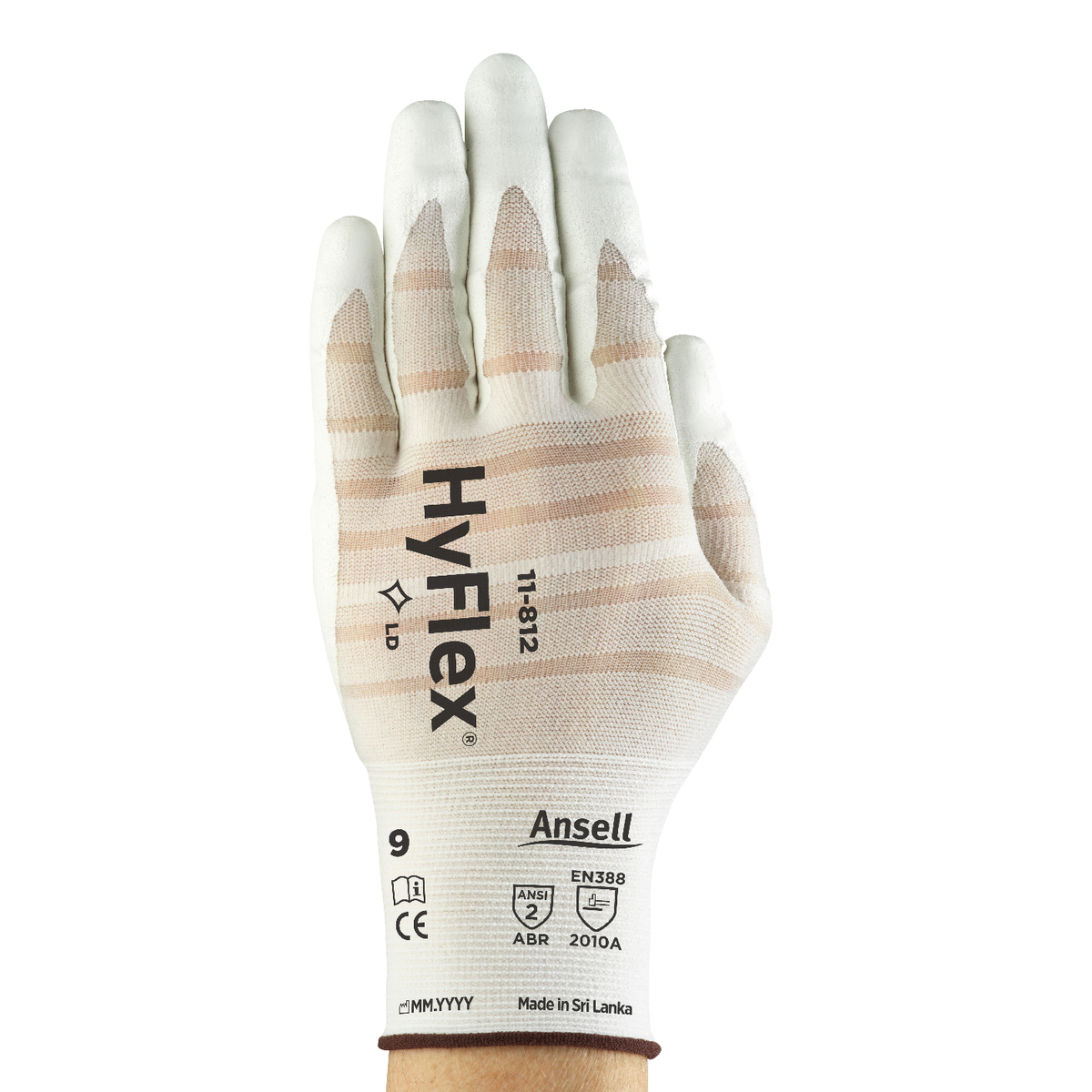 Ansell Size 10 HyFlex® Foam Nitrile Work Gloves With Ultrathin Nylon And Spandex Liner And Knit Wrist