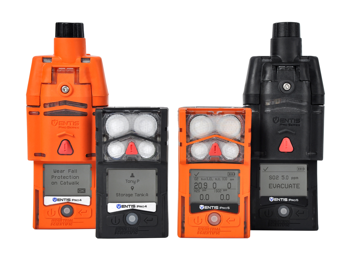 Industrial Scientific Ventis Pro5 Portable Carbon Monoxide, Hydrogen Sulfide, Oxygen, Pentane, And Ammonia Monitor With Integral