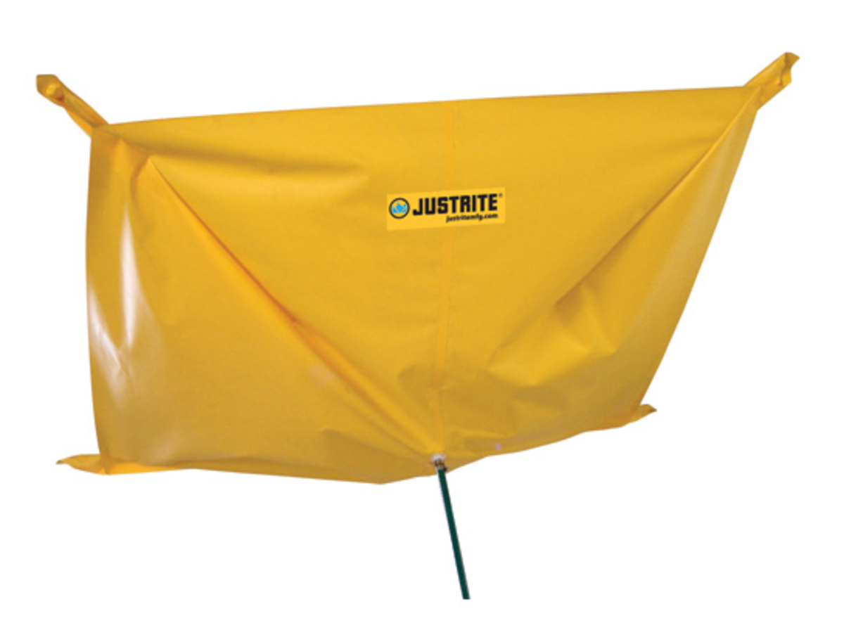 Justrite™ 7' X 7' Yellow PVC Ceiling Leak Diverter