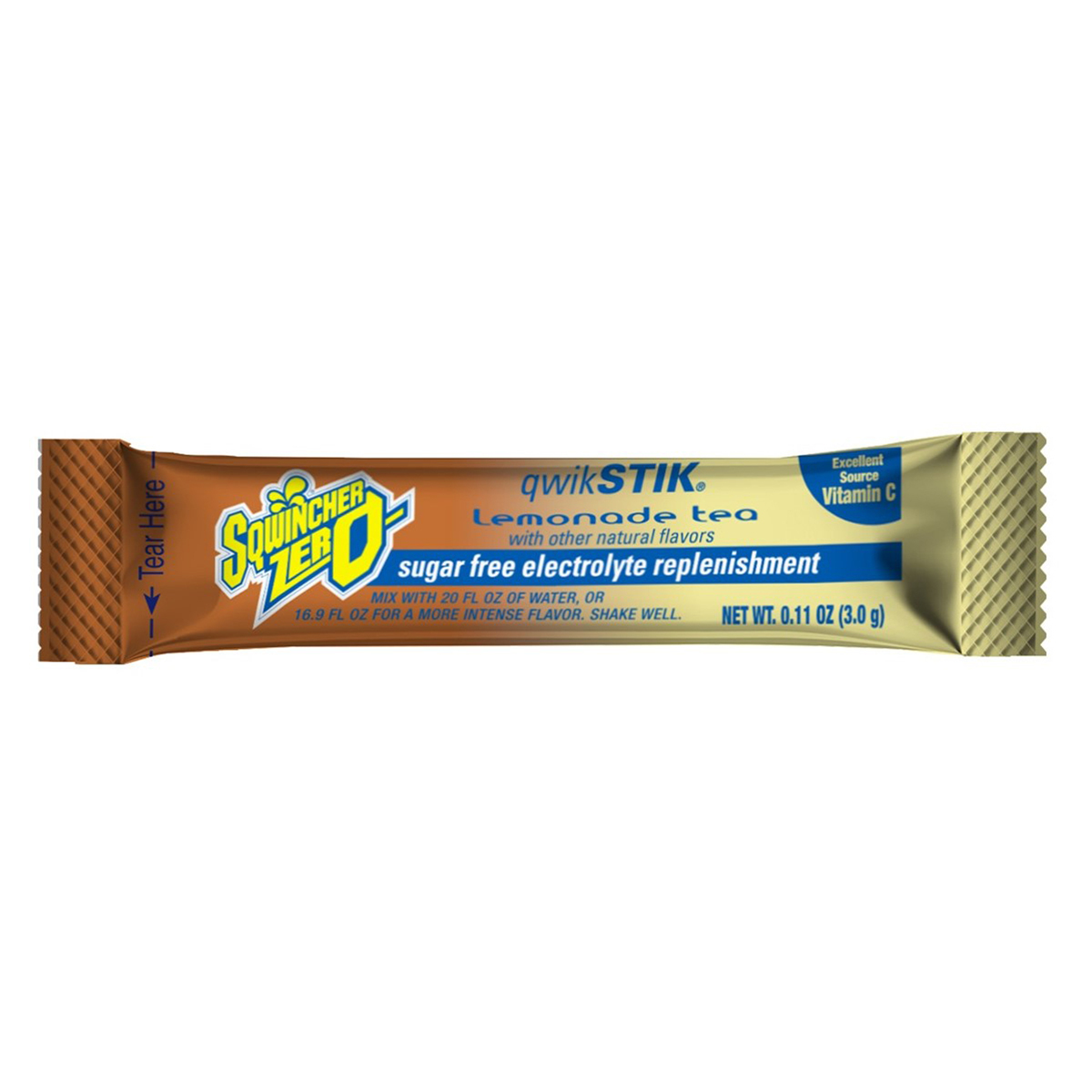Sqwincher .11 Ounce Lemonade Tea Flavor Qwik Stik ZER KPG159060098 for sale online at autumn supply