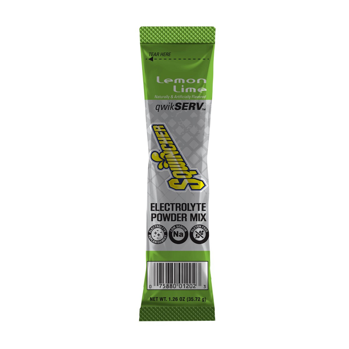 Sqwincher® 1.26 Ounce Lemon Lime Flavor QwikServ® Powder Mix Packet Electrolyte Drink