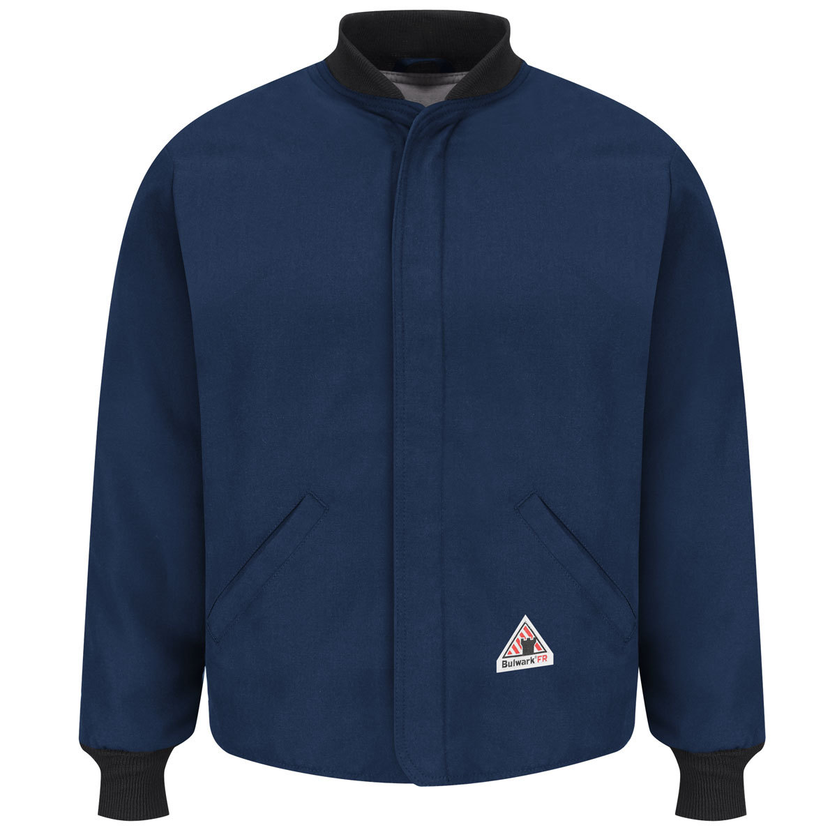 Bulwark® 2X Regular Navy Blue EXCEL FR® ComforTouch® Twill/Cotton/Nylon Flame Resistant Jacket Liner With Cotton Lining And Snap Bulwark® 2X Regular Navy Blue EXCEL FR® ComforTouch® Twill/Cotton/Nylon Flame Resistant Jacket Liner With Cotton Lining And Snap
