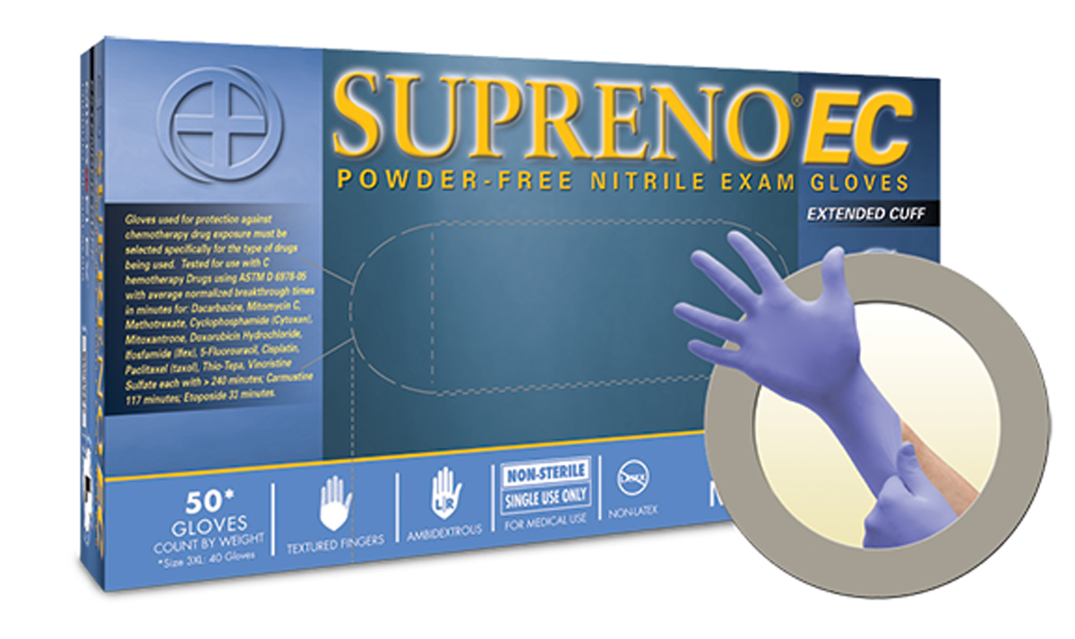 Ansell X-Small Violet Blue Microflex® Supreno® EC 8.3 mil Nitrile Disposable Gloves (Availability restrictions apply.)