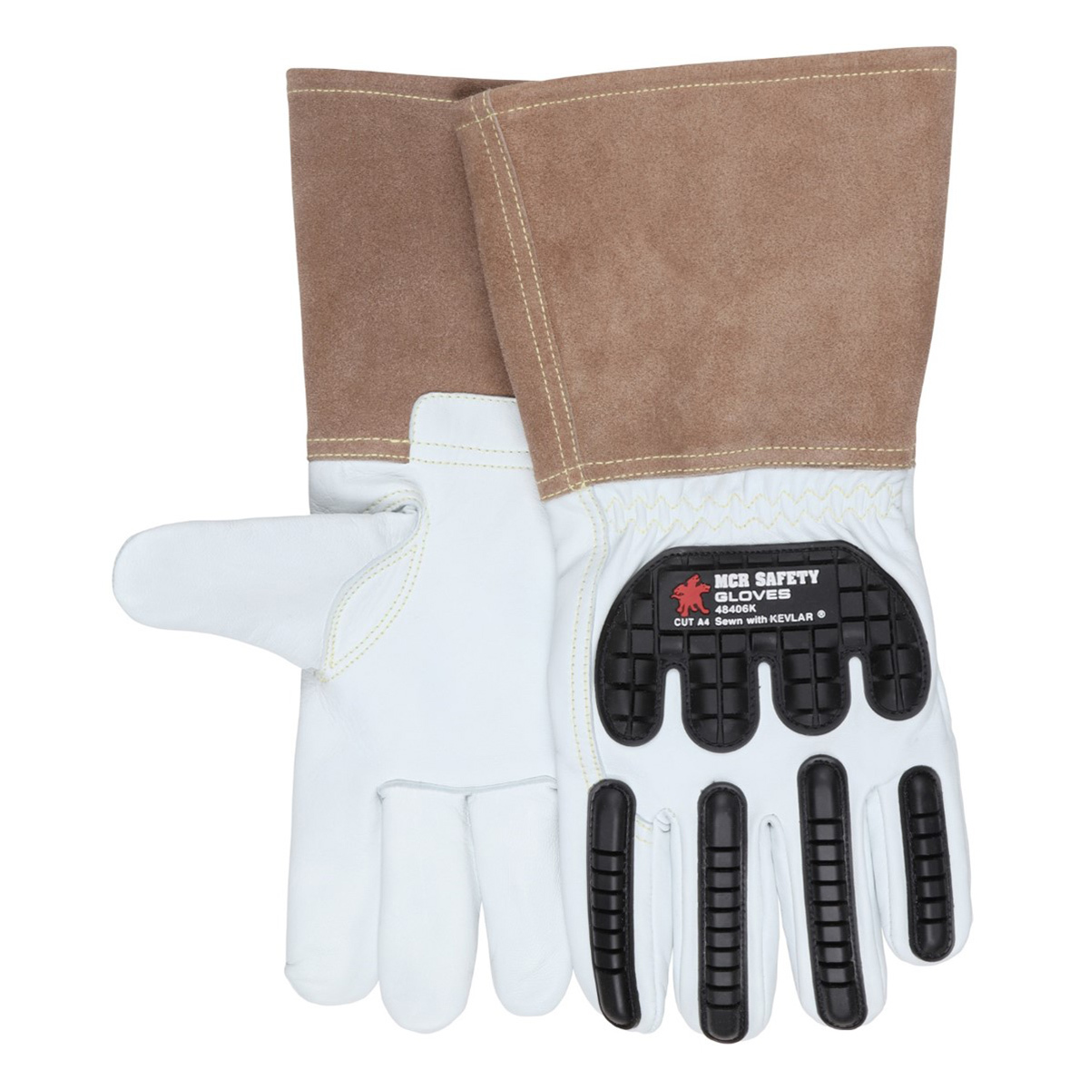 MCR Safety® Medium MCR Safety® Premium Grain Goatskin Dupont™ Kevlar® Lined And Sewn Welders Cut Resistant Gloves