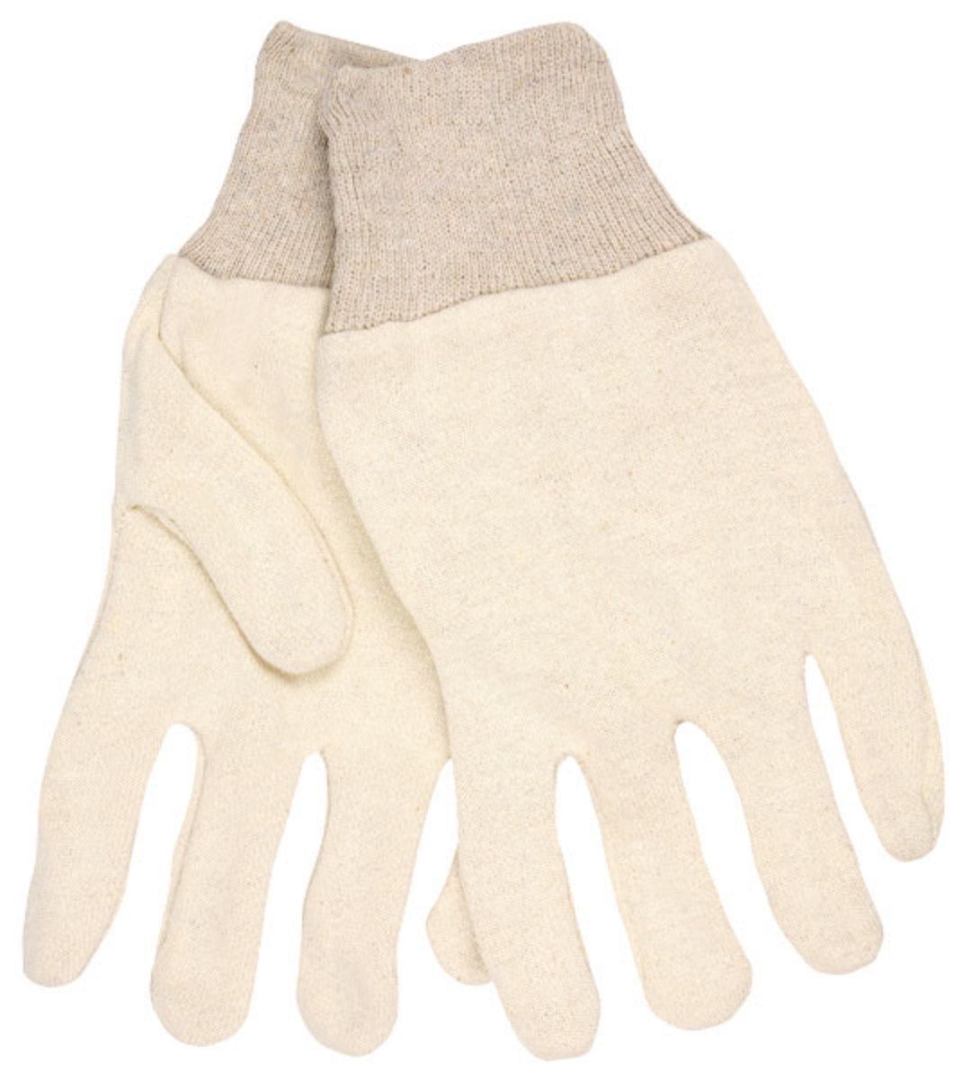 Memphis Glove Large Natural 7 Ounce Cotton Jersey Reversible Work Gloves With Knit Wrist