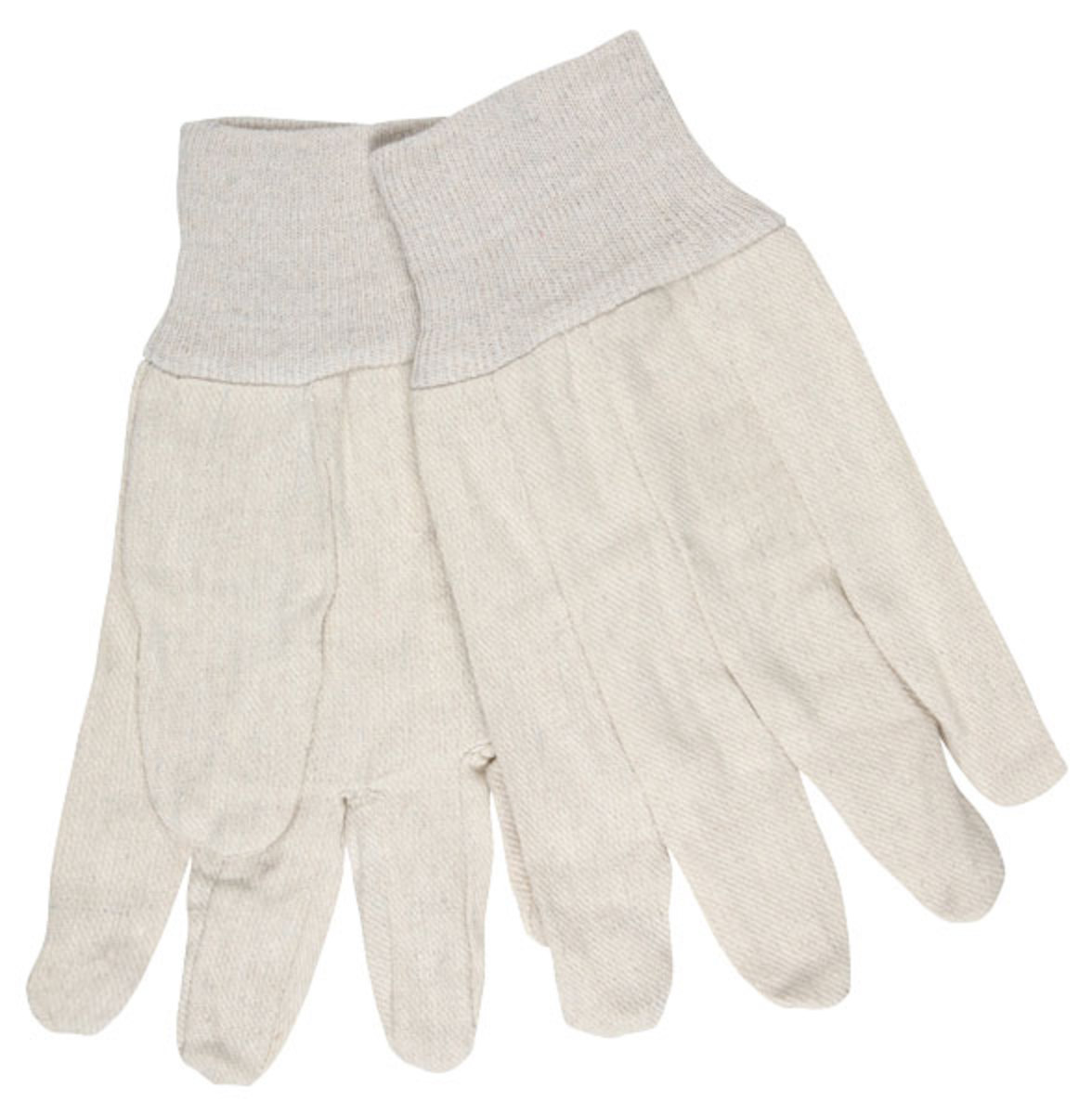 Memphis Glove Natural Large 8 oz Cotton Canvas Clute Cut Work Gloves With Knit Wrist